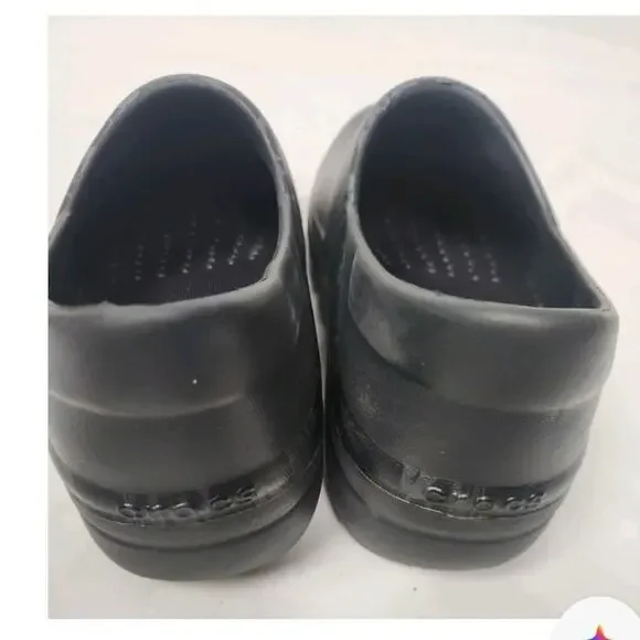 Womens CROCS clogs neria Pro 2 black silver rose pattern comfortable size 7 - Picture 2 of 6